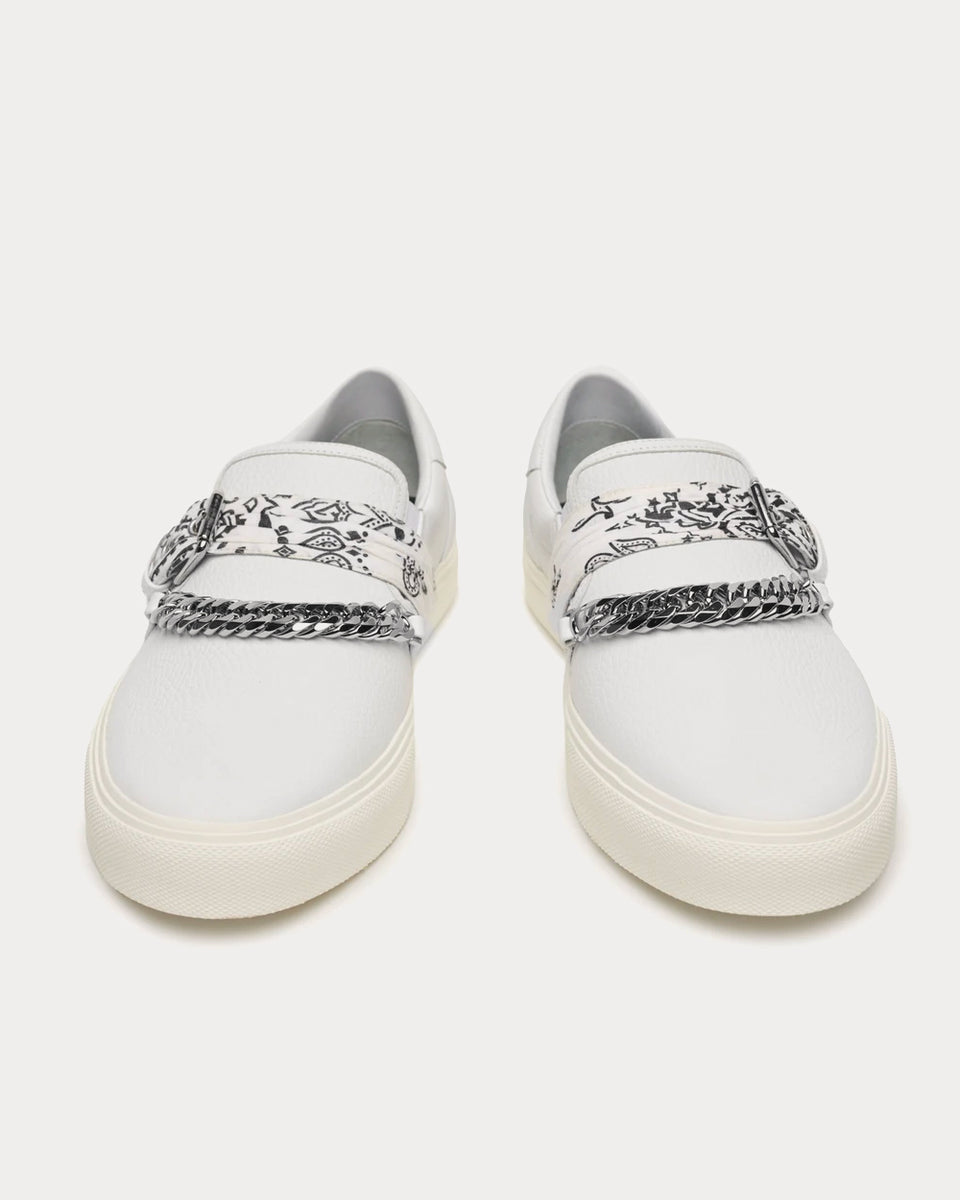 AMIRI Bandana Chain White Slip On Sneakers - Sneak in Peace
