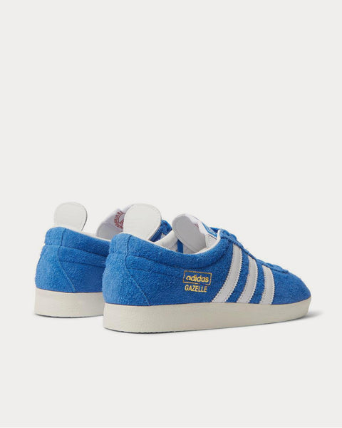 Gazelle Vintage Leather-Trimmed Brushed-Suede  Blue low top sneakers