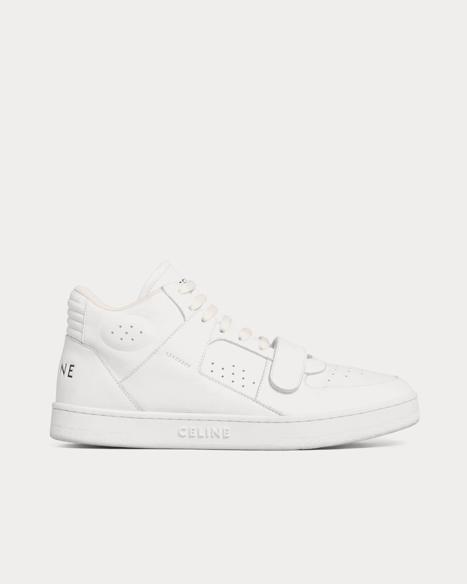 Celine CT-02 Mid With Scratch In Calfskin Optic White High Top Sneakers ...