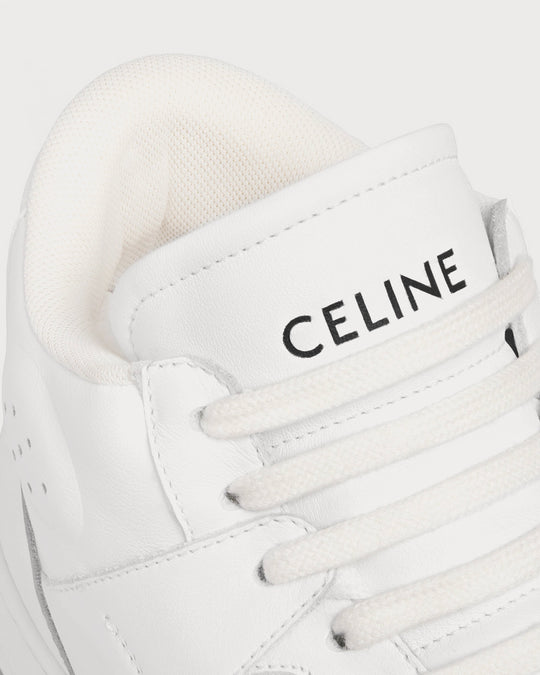 Celine CT-02 Mid With Scratch In Calfskin Optic White High Top Sneakers