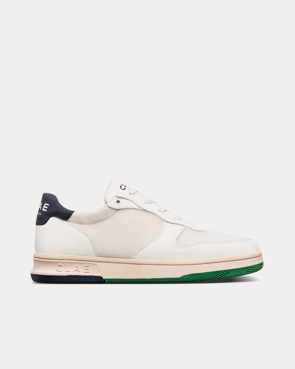 Clae Malone Lite Limited Edition White Leather Blue Green Low Top 