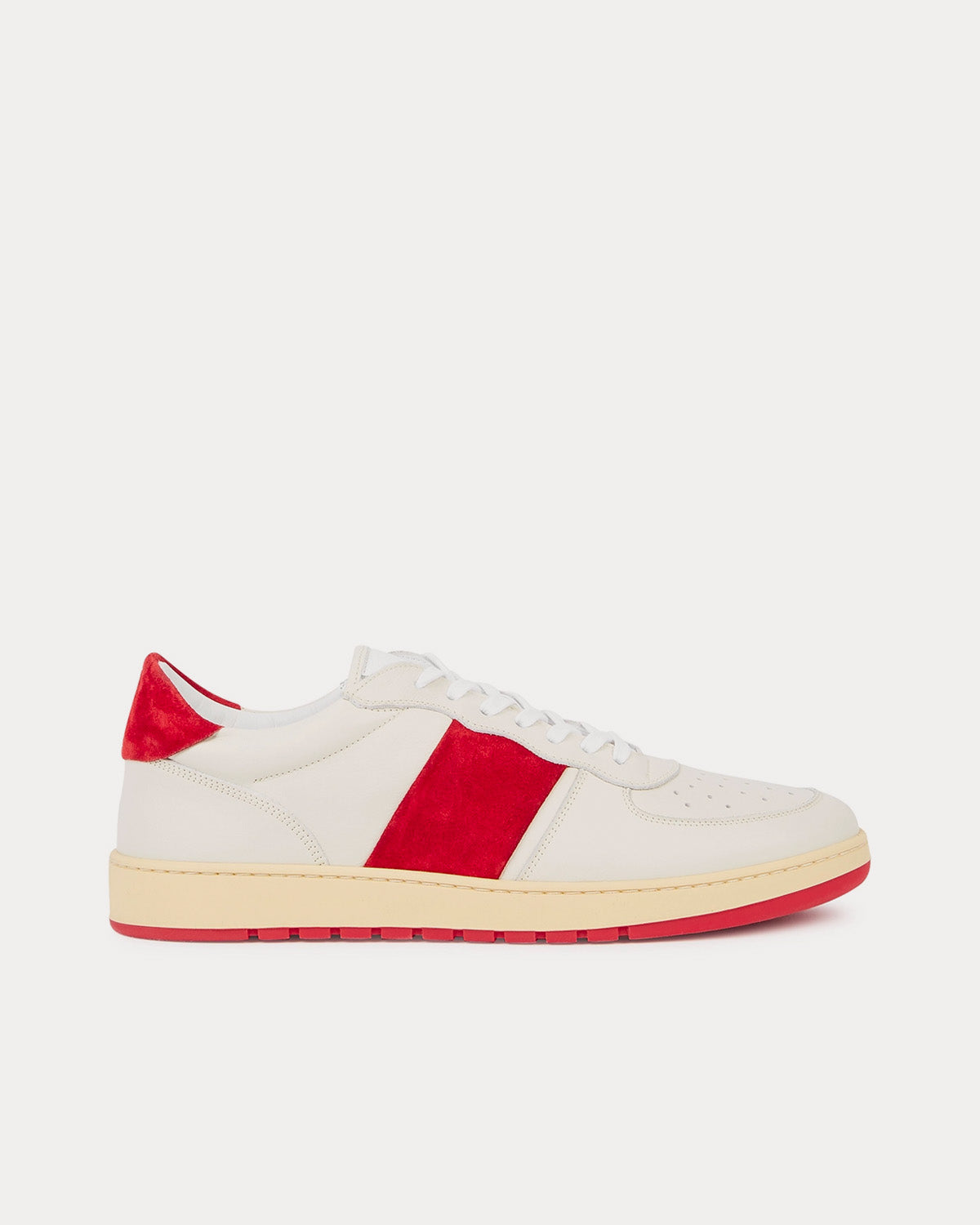 Collegium Pillar Destroyer White / Red Low Top Sneaker - Sneak in Peace