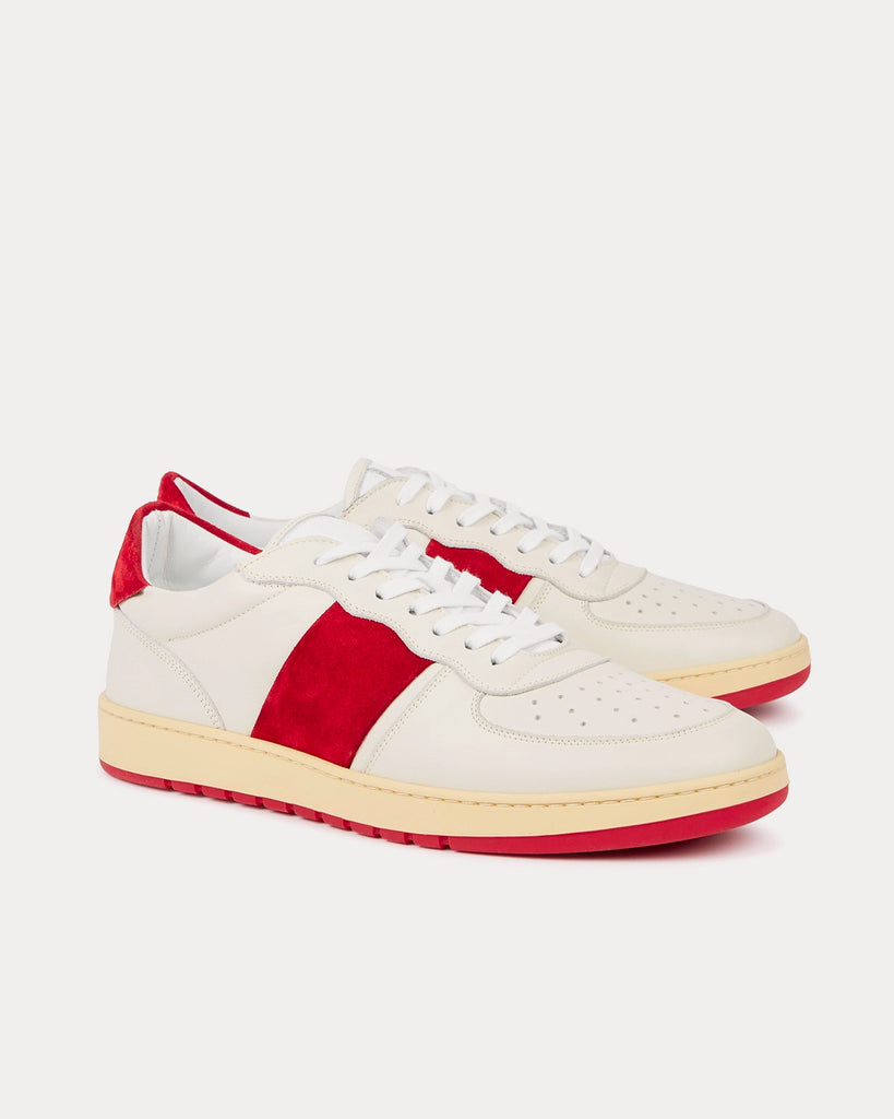 Collegium Pillar Destroyer White / Red Low Top Sneaker - Sneak in Peace