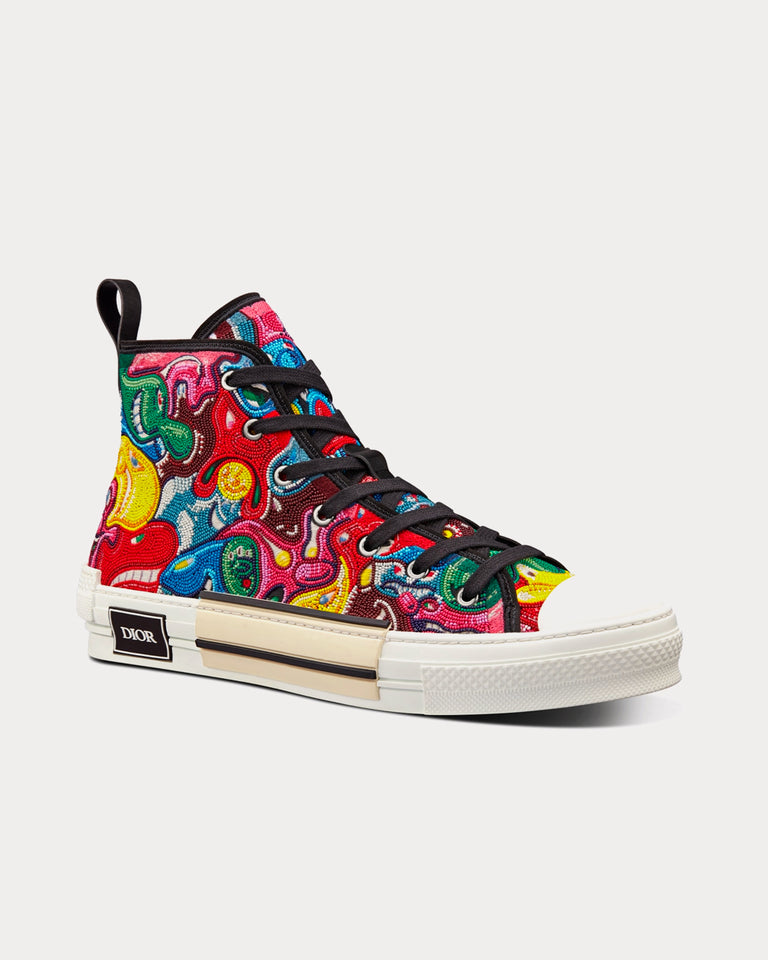 Dior x Kenny Scharf B23 Multicolor Resin Pearl Embroidery High Top ...