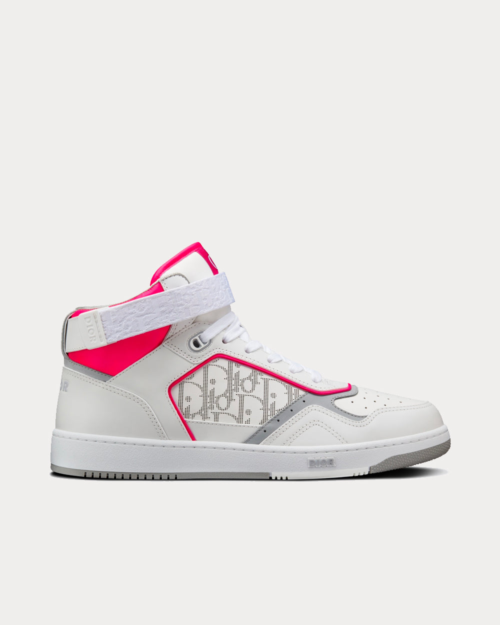 Dior B27 White and Neon Pink Smooth Calfskin with White Dior Oblique