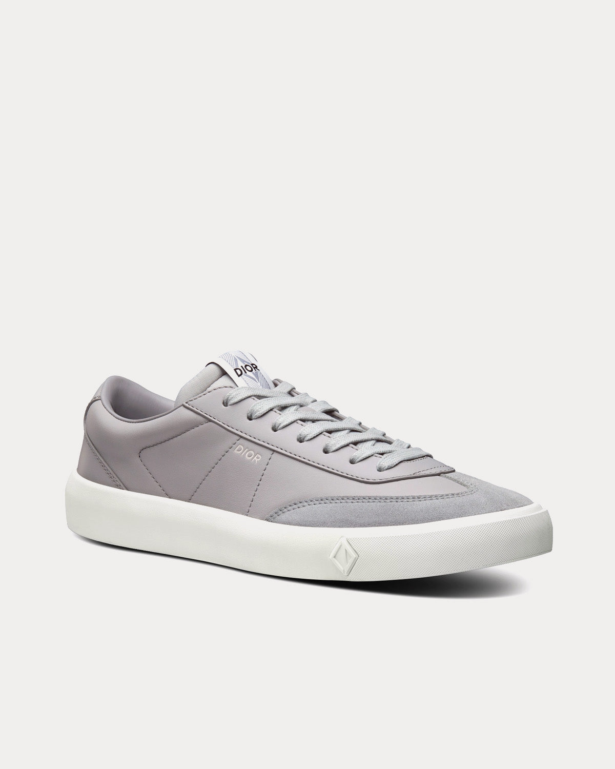 Dior B101 Dior Gray Smooth Calfskin and Nubuck Low Top Sneakers - Sneak