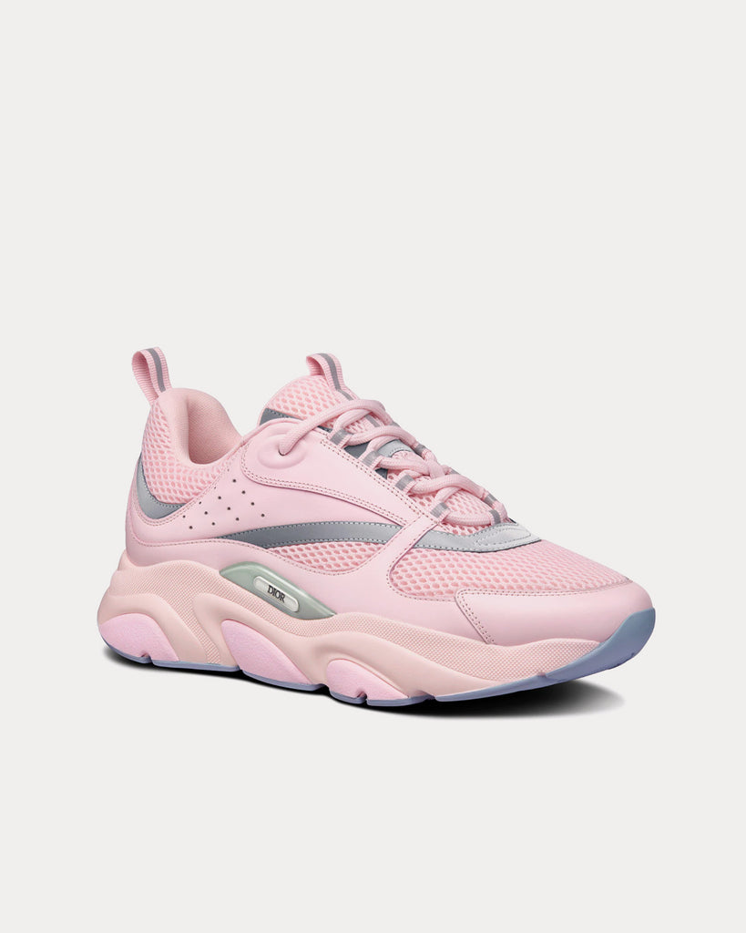 Dior B22 Pink Technical Mesh and Smooth Calfskin Low Top Sneakers ...