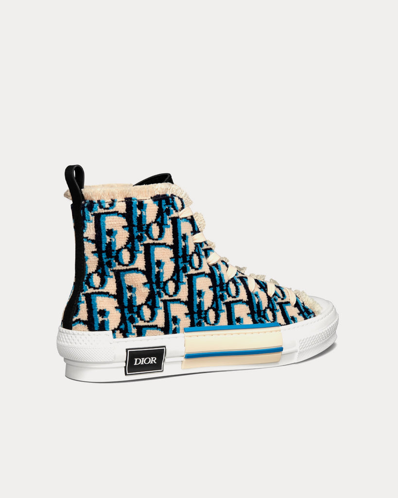 Dior B23 Beige, Black and Navy Blue Dior Oblique Tapestry High Top ...