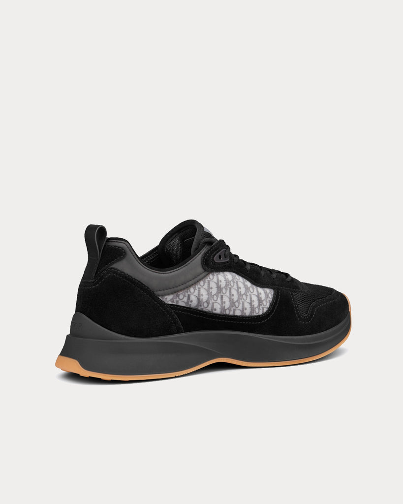 Dior B25 Runnner Black Dior Oblique Canvas and Suede Low Top Sneakers
