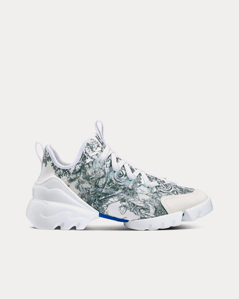 Besmettelijk tv meisje Dior D-Connect Blue and White Technical Fabric with Dior Étoile Print Low  Top Sneakers - Sneak in Peace