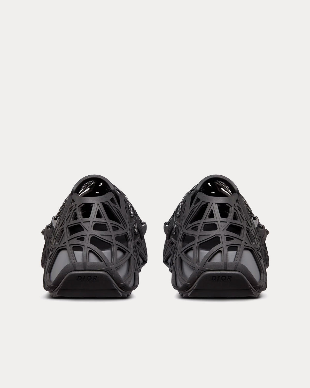 Dior Dior Warp Black Cosmo Rubber with Warped Cannage Motif Sandals
