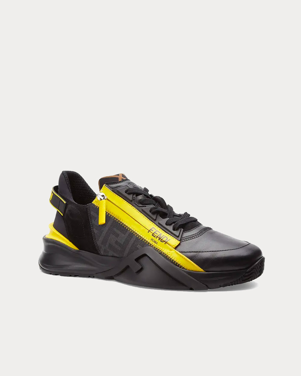 Fendi Flow Leather Black Low Top Sneakers - Sneak in Peace