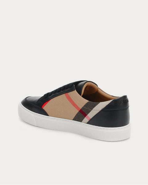 Burberry Salmond leather and cotton Black Low Top Sneakers - Sneak in Peace