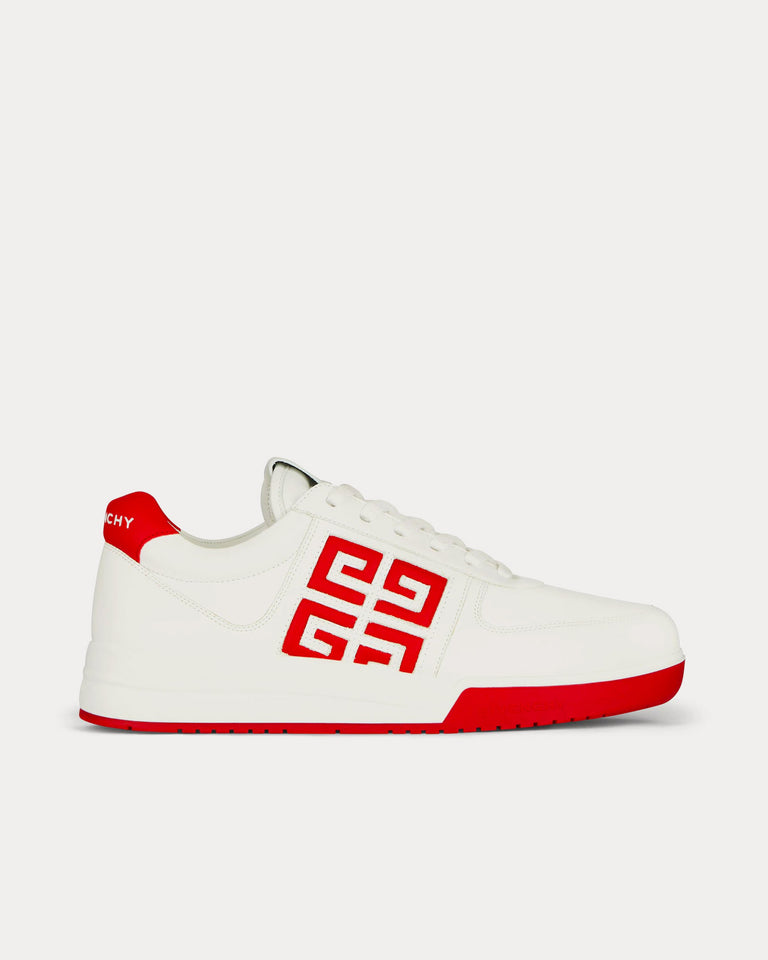 Givenchy G4 Leather White / Red Low Top Sneakers - Sneak in Peace