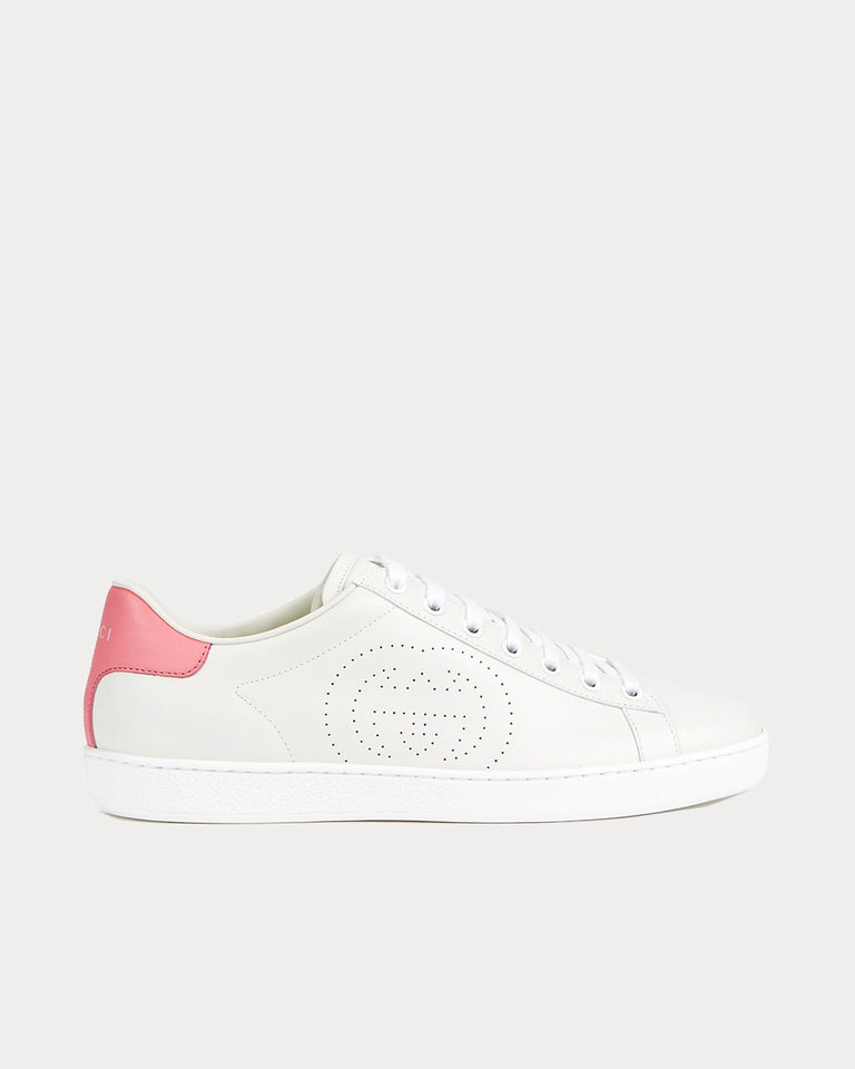 Gucci Ace Interlocking G White / Pink Low Top Sneakers - Sneak in Peace