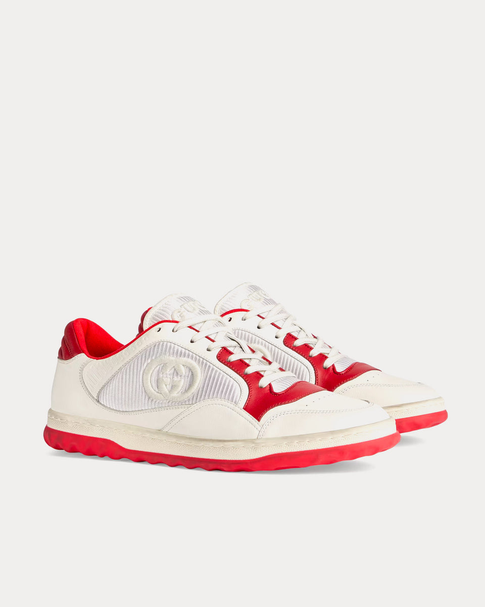 Gucci MAC80 Leather Off White / Red Low Top Sneakers - Sneak in Peace