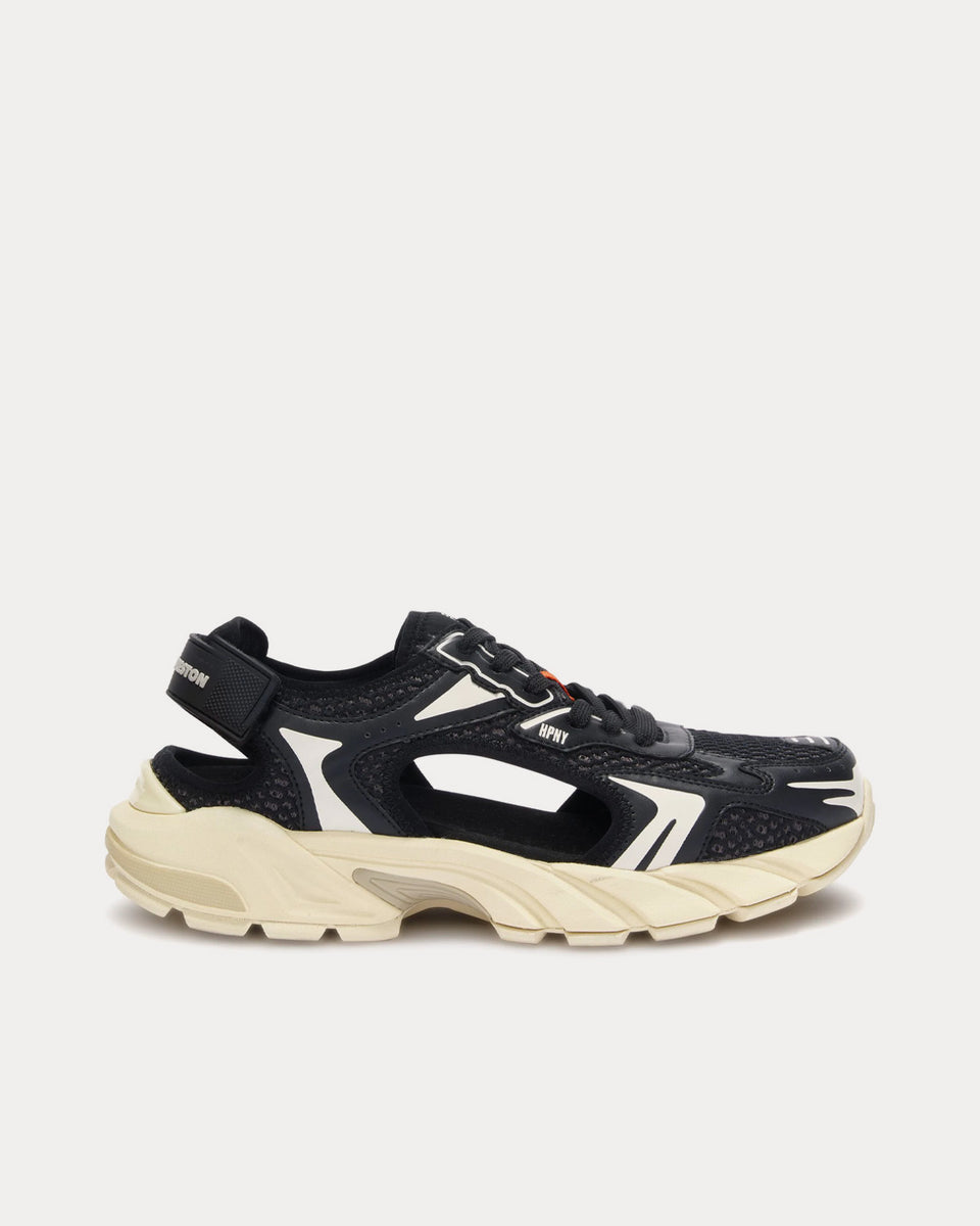 Heron Preston Block Stepper Sandal Leather & Mesh Black / White Low Top ...