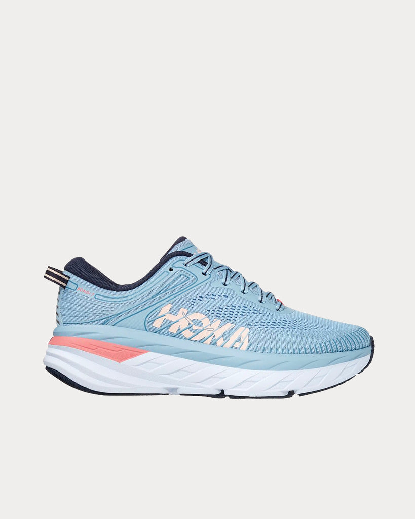 Hoka Bondi 7 Blue Fog / Ombre Blue Running Shoes - Sneak in Peace