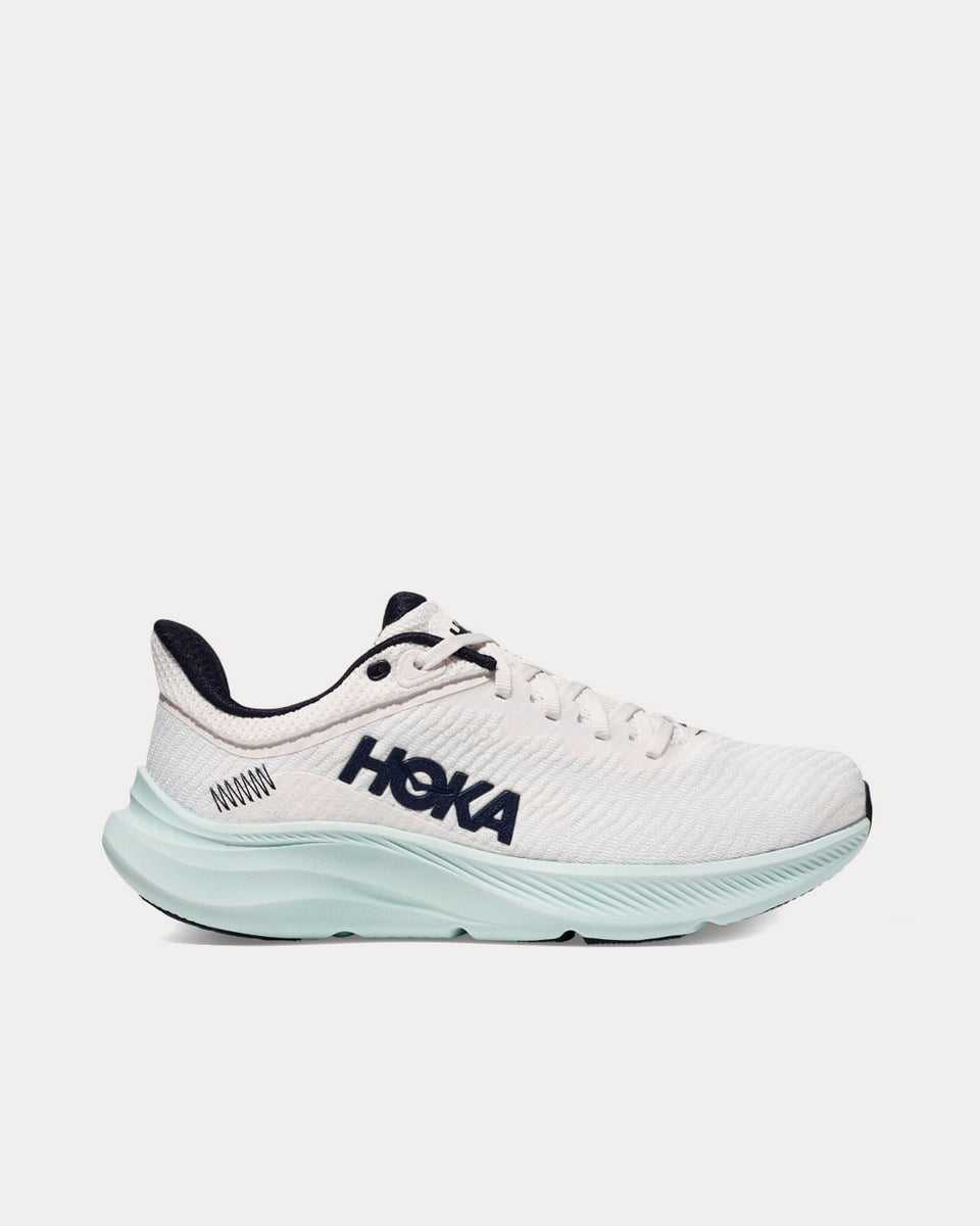 Hoka Solimar Blanc De Blanc / Blue Glass Running Shoes - Sneak in Peace