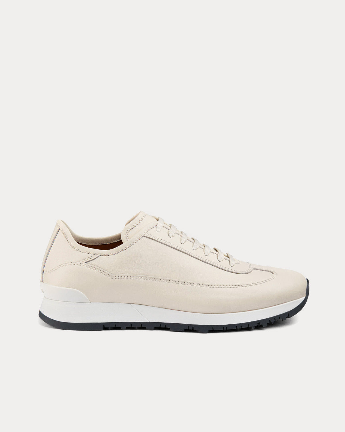 John Lobb Foundry II Natural Calf Leather Off-White Low Top