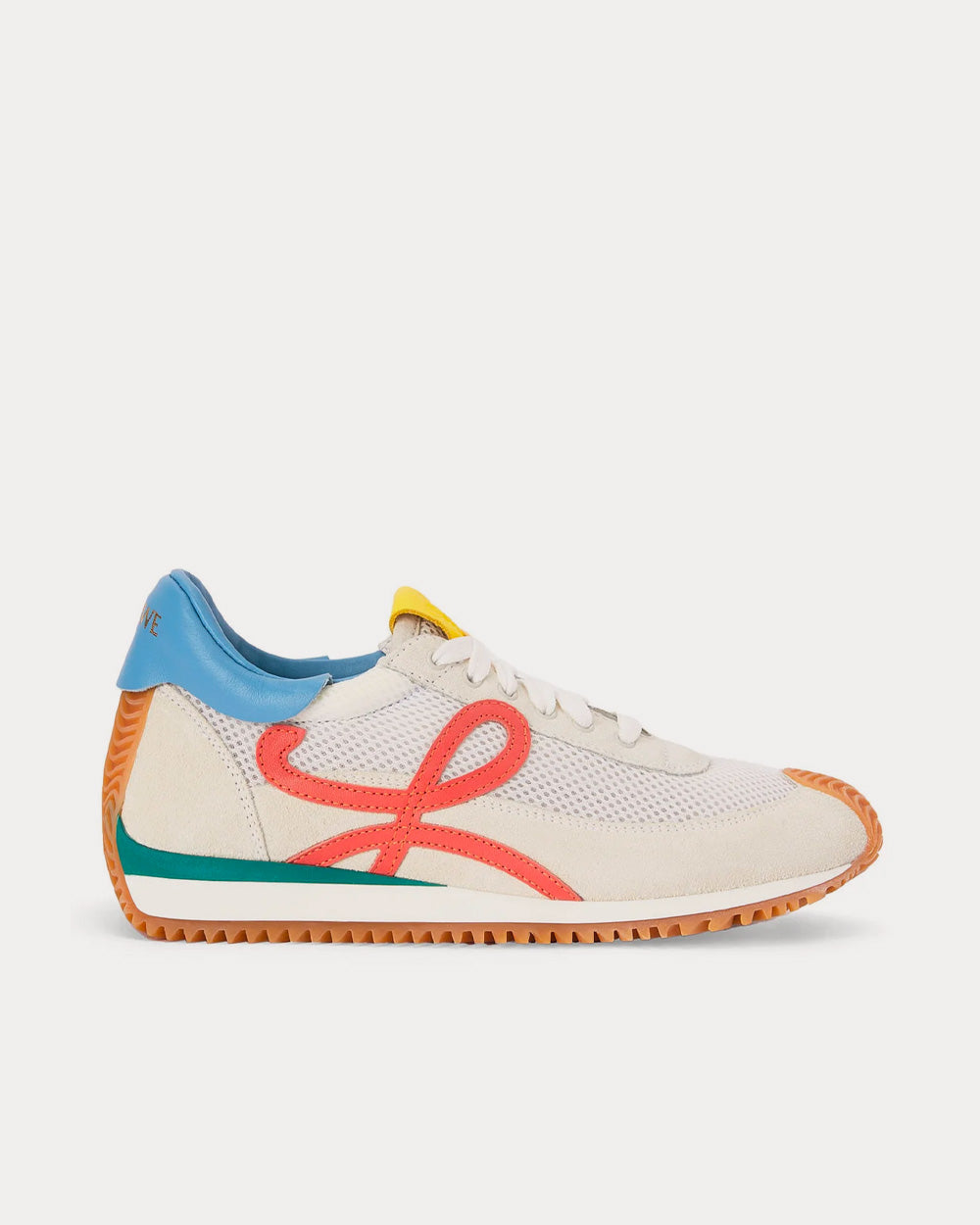 Loewe x Paula's Ibiza Flow Runner in Nylon & Suede Blue / Tan Low