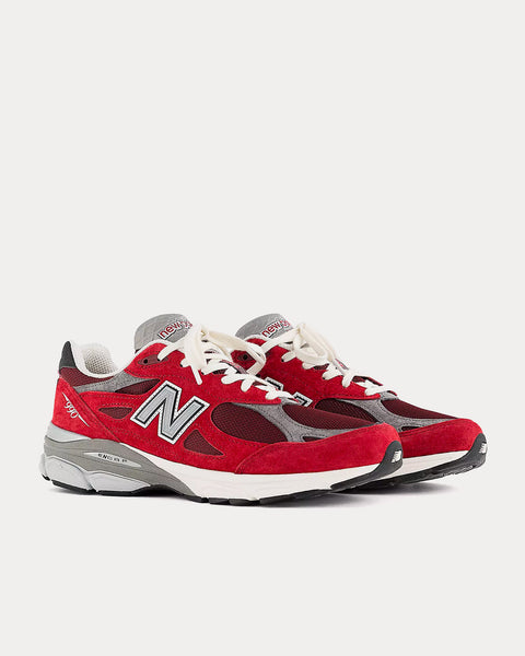 New Balance MADE in USA 990v3 NB Scarlet with Marblehead Low Top