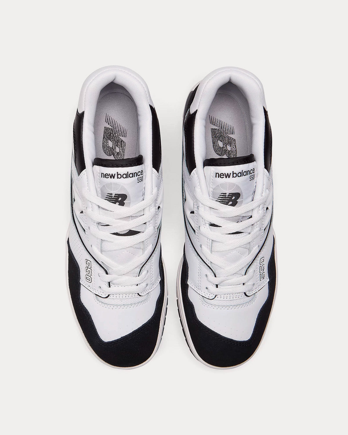New Balance 550 White with Black & Rain Cloud Low Top Sneakers - Sneak ...