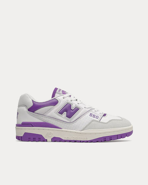 cantidad rastro Alpinista New Balance 550 White with Prism Purple Low Top Sneakers - Sneak in Peace