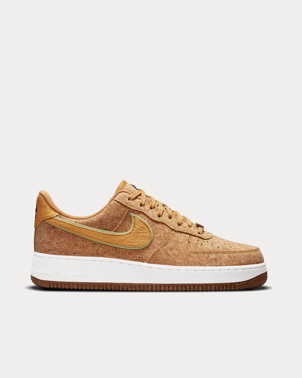 Air Force 1 '07 Premium Multi-Colour / Flax / Lime Glow / Metallic Gold Low - in Peace