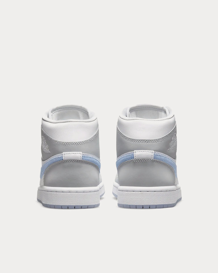 Jordan Air Jordan 1 Mid White / Aluminium / Wolf Grey High Top Sneakers ...