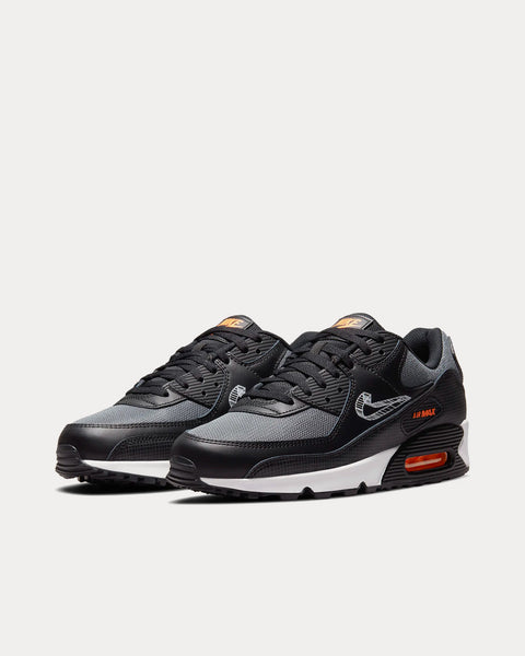 Air Max 90 Black / Total Orange / Iron Grey / White Low Top Sneakers