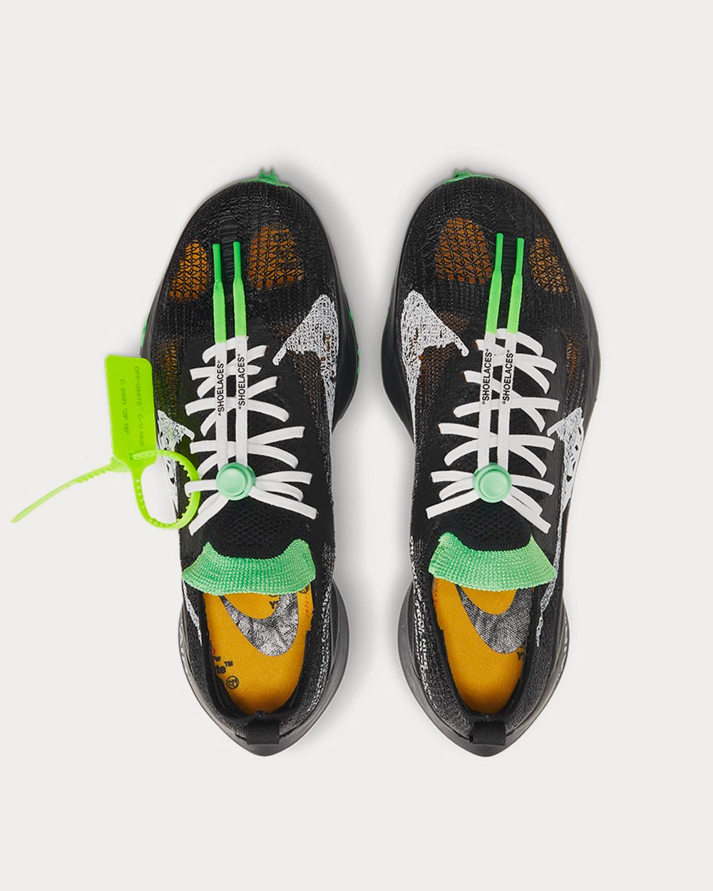 Nike x Off-White Air Zoom Tempo NEXT% Black / Scream Green Low Top ...