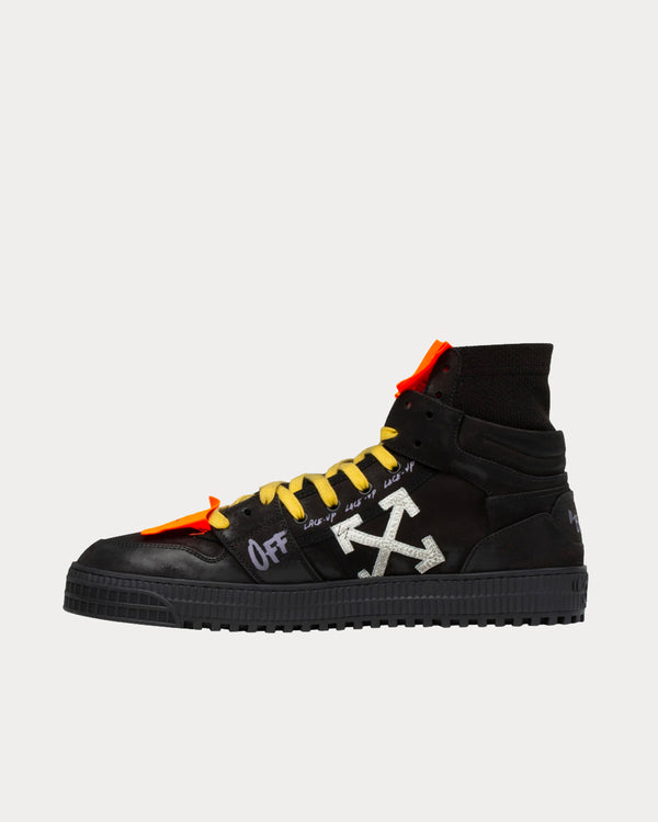 Off-White OFF-COURT 3.0 Black Black High Top Sneakers - Sneak in Peace