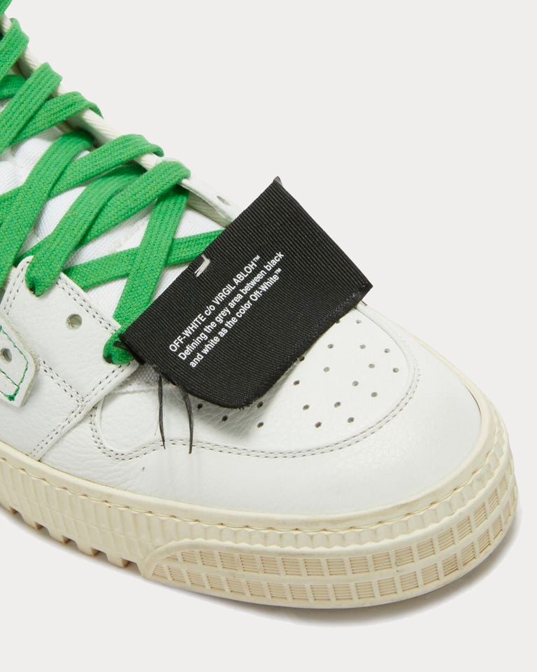 Off-White Off-Court 3.0 White / Green High Top Sneakers - Sneak in Peace