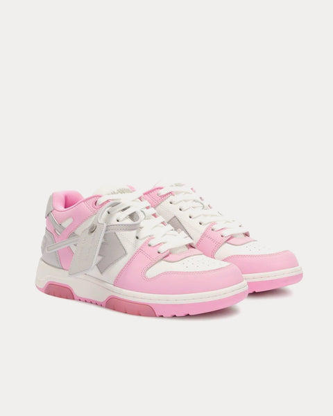 gele afsnit frø Off-White Out of Office Grey Arrow Calf Leather Pink / White Low Top  Sneakers - Sneak in Peace