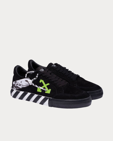 Off-White Low Vulcanized Black Green Low Top Sneakers - Sneak in Peace