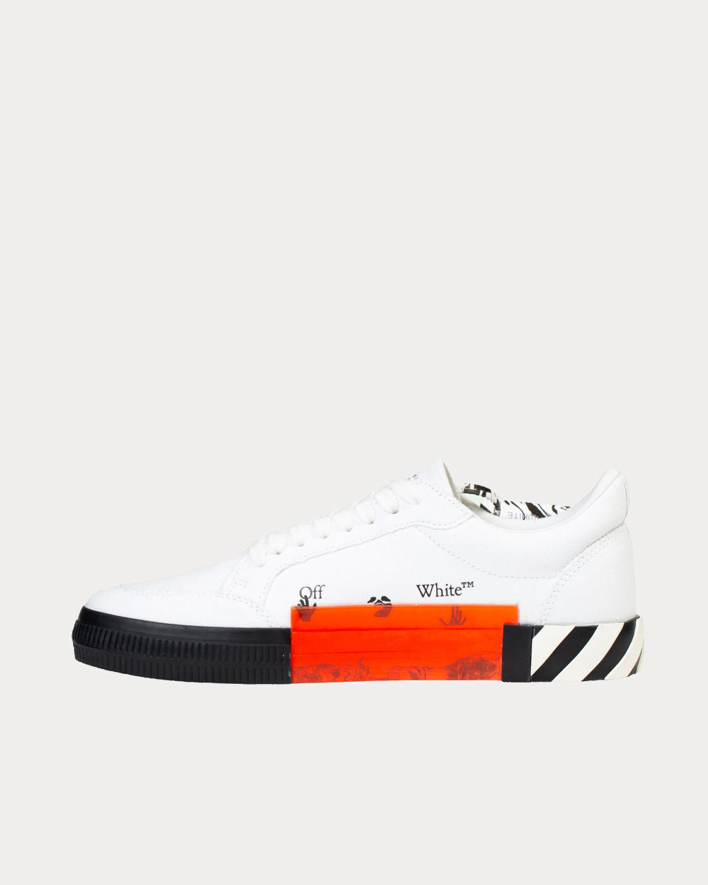 Off-White Low Vulcanized White / Purple Low Top Sneakers - Sneak in Peace