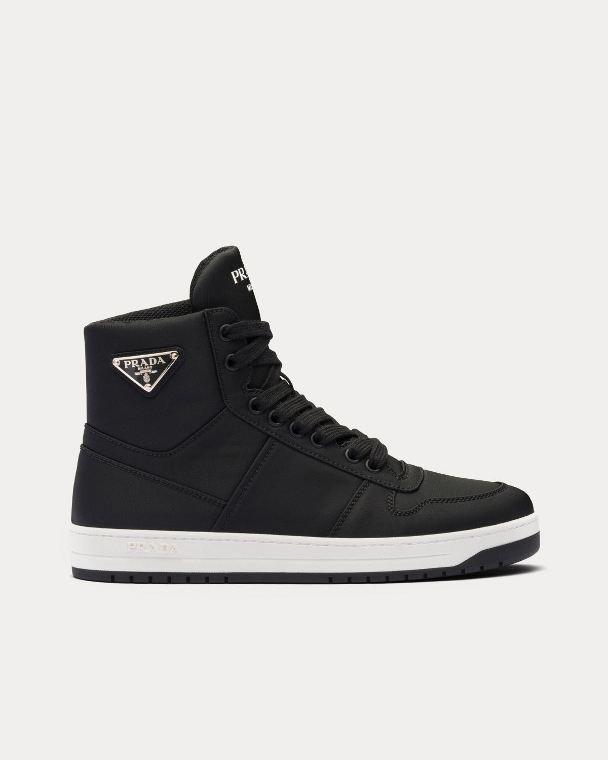 Prada Re-Nylon Gabardine Black High Top Sneakers - Sneak in Peace