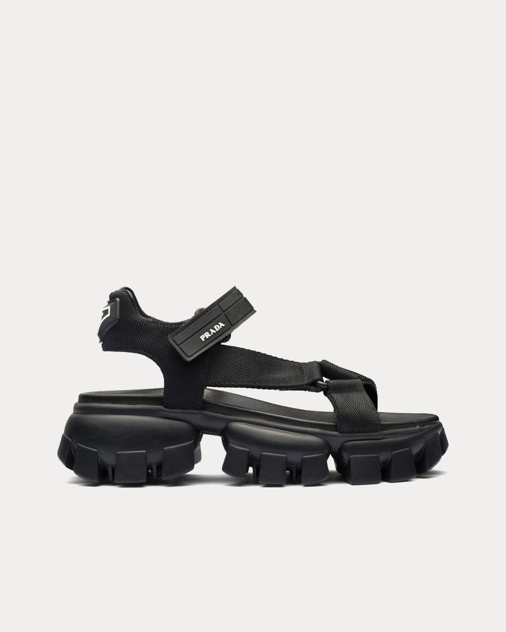Prada Sporty Woven Nylon Tape Black Sandals - Sneak in Peace