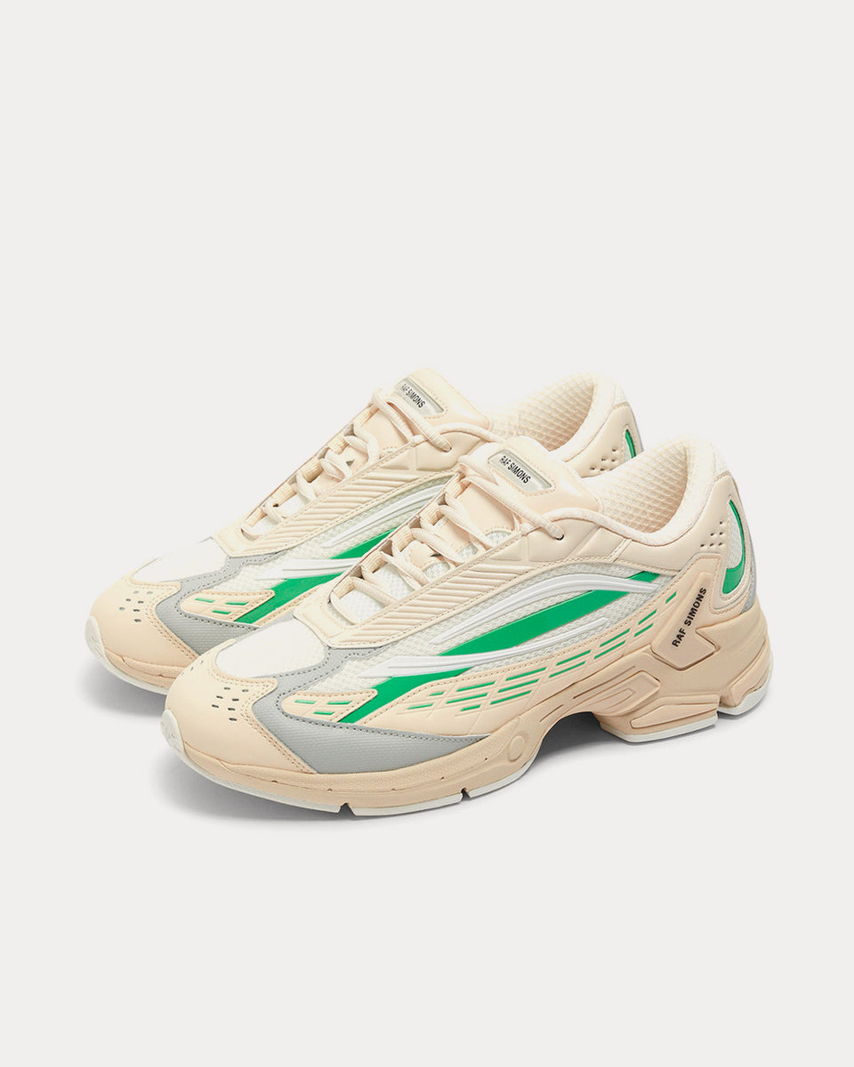 Raf Simons Ultrasceptre Cream / Light Grey / Green Low Top Sneakers ...