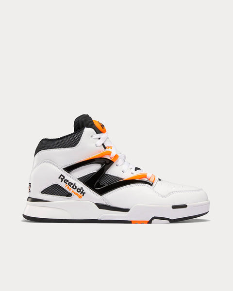 Reebok Omni Zone II White / Wild Orange Black High Top Sneakers - Sneak in Peace