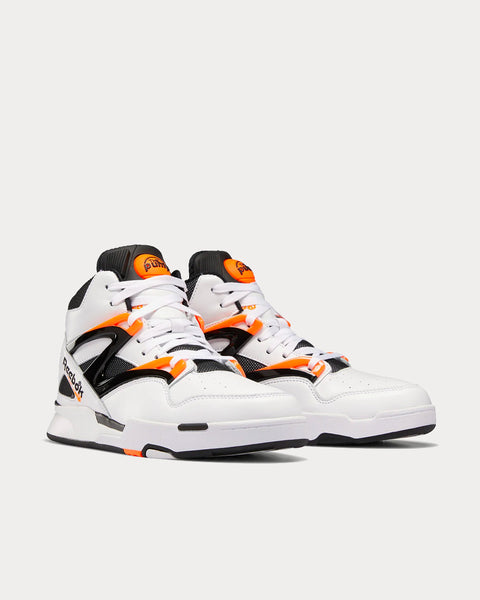 Minimizar prueba Cocinando Reebok Omni Zone II White / Wild Orange / Black High Top Sneakers - Sneak  in Peace