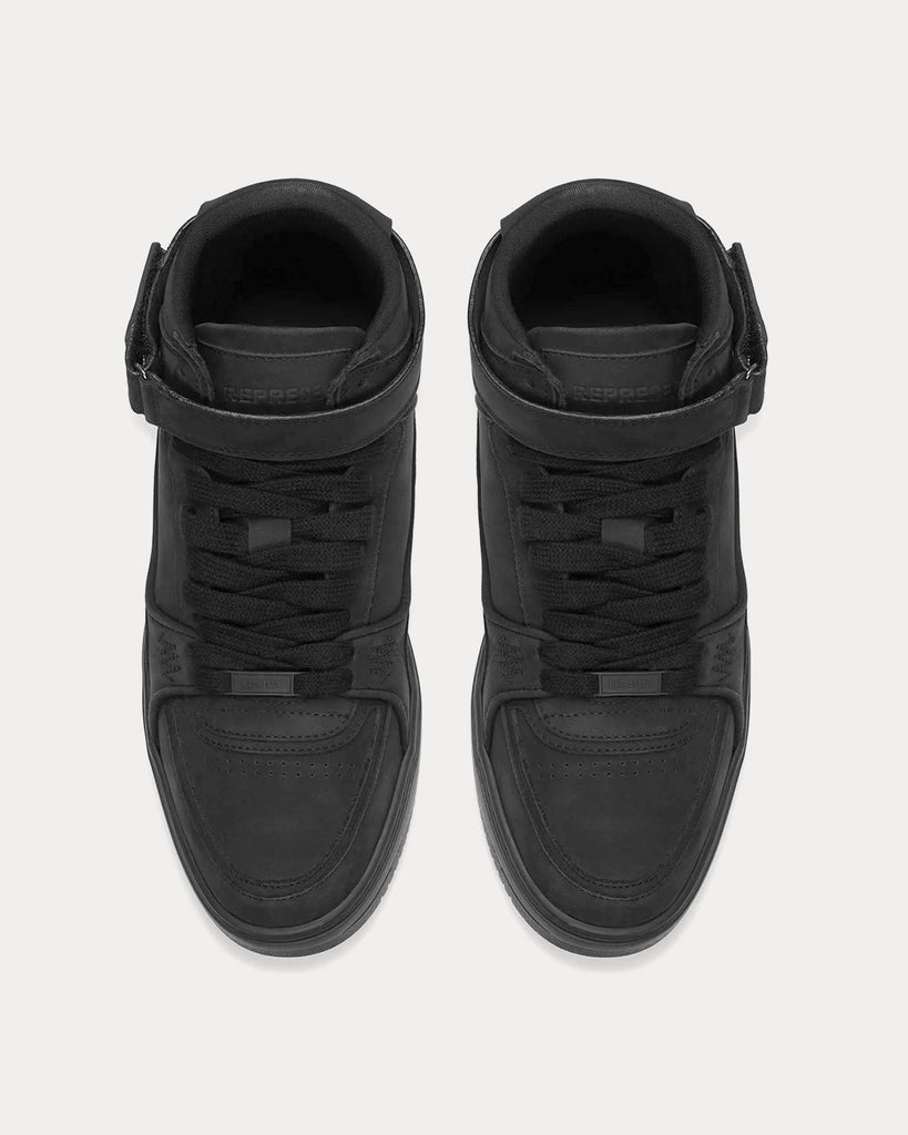 Represent Apex Mid Black High Top Sneakers - Sneak in Peace