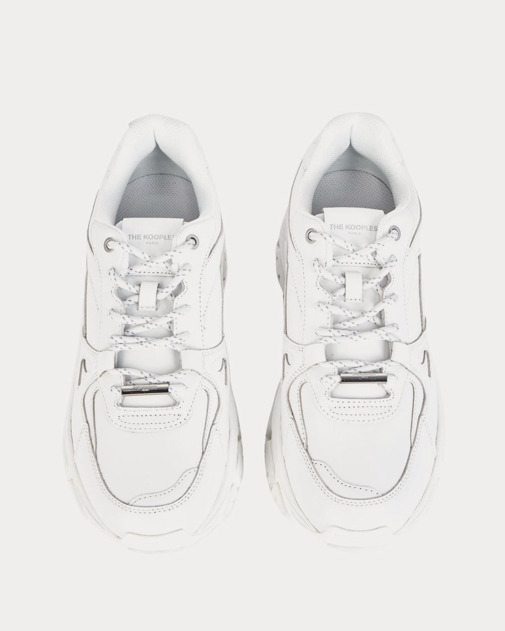 The Kooples Platform White Low Top Sneakers - Sneak in Peace