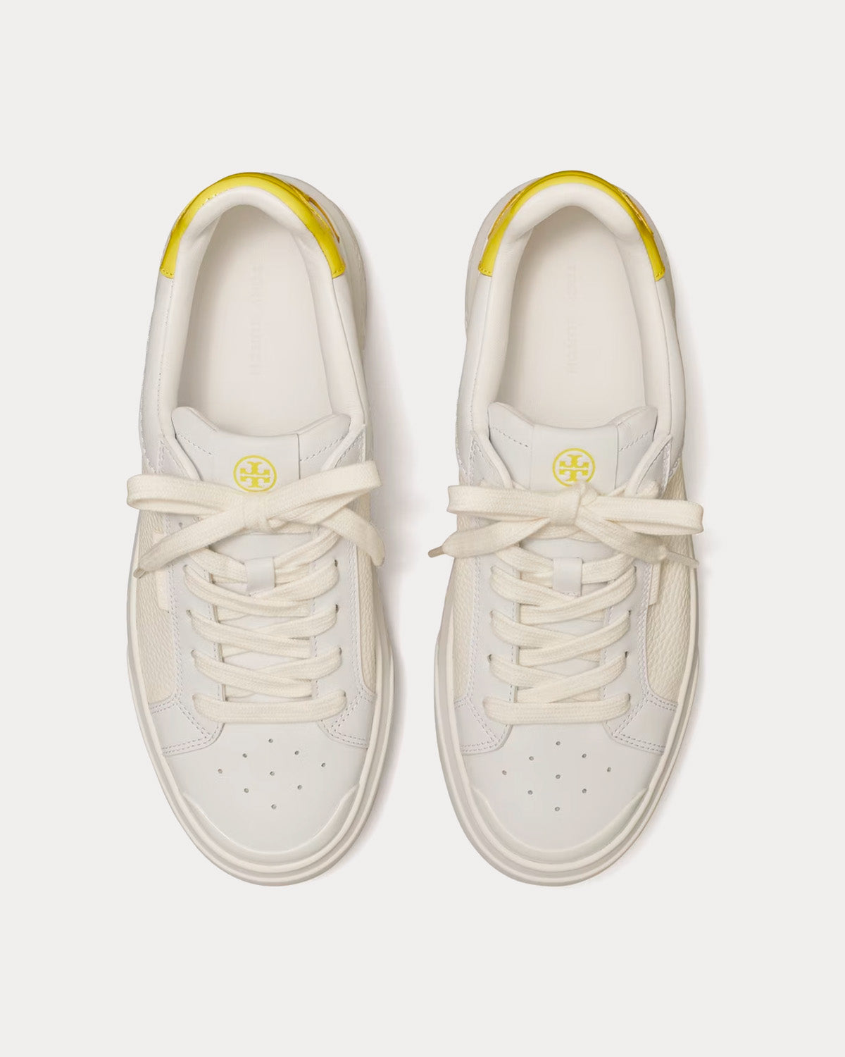 Tory Burch Ladybug Titanium White / Blazing Yellow Low Top Sneakers ...