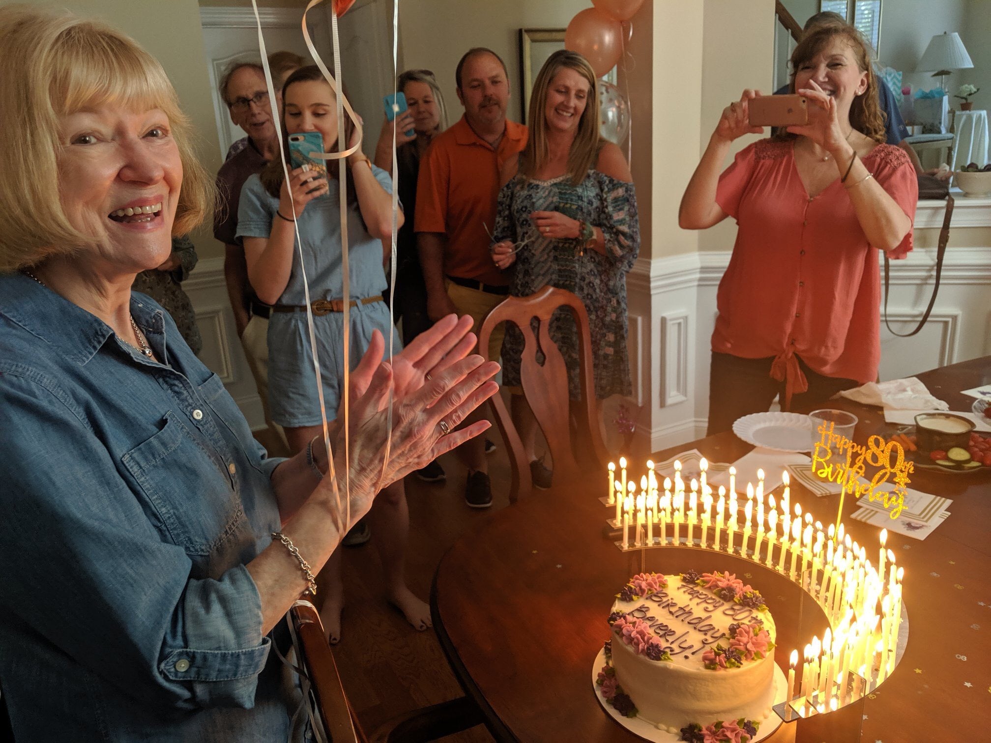 Surprise party - 100th birthday idea with a Celebration Stadium for joyful event.  Customer photo from South Carolina.