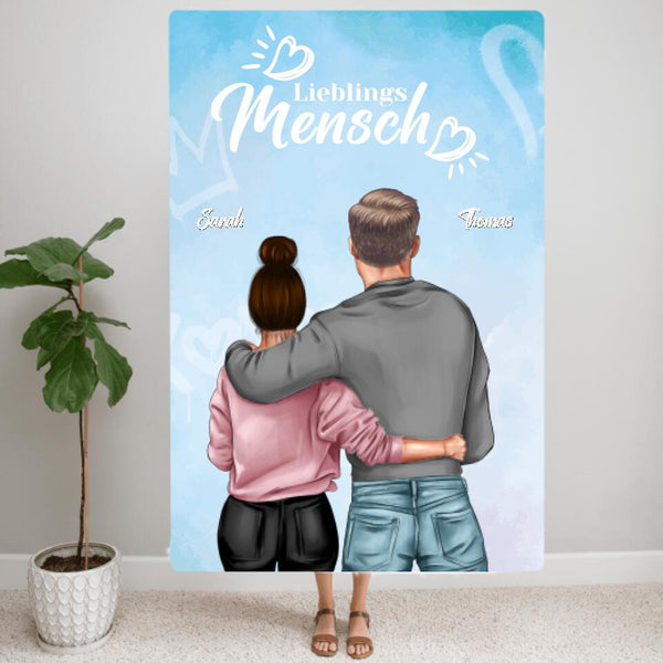 wefriends Personalisierte Decke Freundinnen Beste - 150cm für x 100cm - Personalisierbare - Flauschdecke \