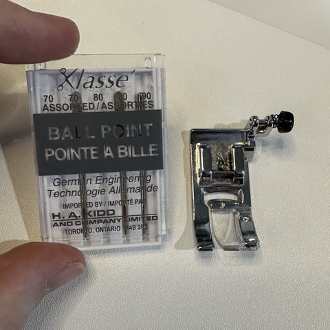 sewing needles and presser foot