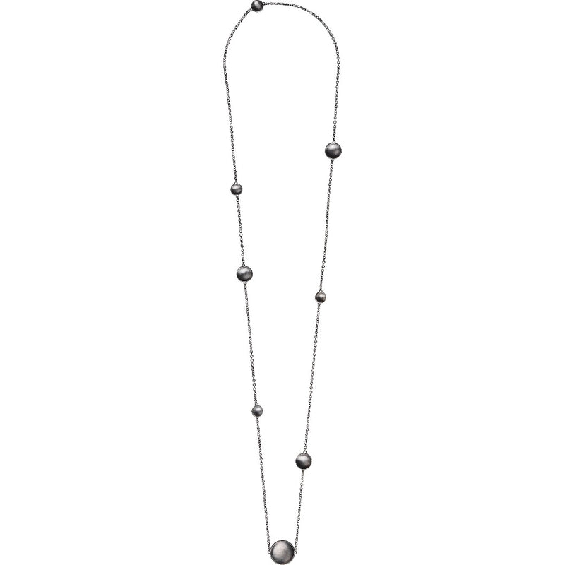 Nexus 715 sort rhodineret sølv halskæde – Wille jewellery