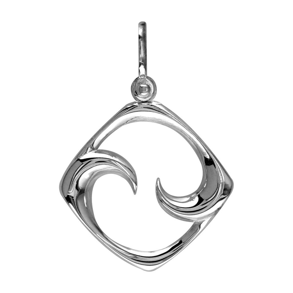 Medium Diamond Shape Maori Koru New Beginnings Charm with Two Curls in –  Sziro Jewelry